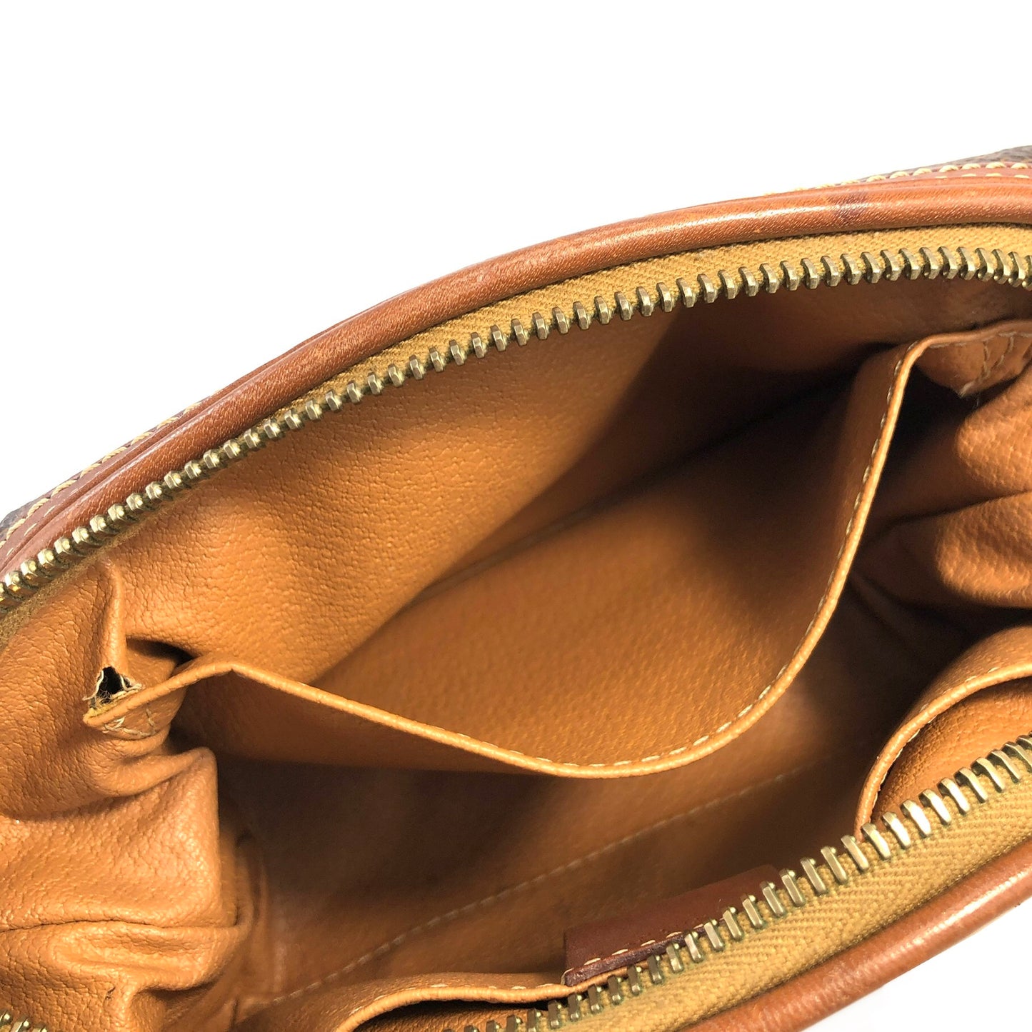 CELINE Macadam Blason logo Pouch Brown Vintage Old CELINE y44z72