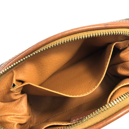 CELINE Macadam Blason logo Pouch Brown Vintage Old CELINE y44z72