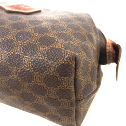 CELINE Macadam Blason logo Pouch Brown Vintage Old CELINE y44z72