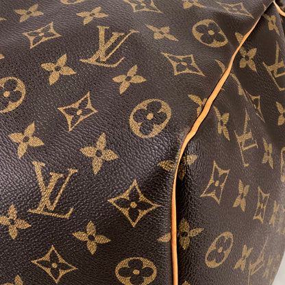 LOUIS VUITTON Monogram Keepol 50 M41426 Boston bag Brown Vintage Old rim42h