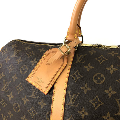 LOUIS VUITTON Monogram Keepol 50 M41426 Boston bag Brown Vintage Old rim42h