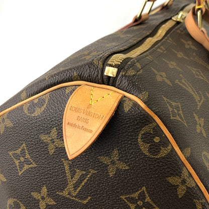 LOUIS VUITTON Monogram Keepol 50 M41426 Boston bag Brown Vintage Old rim42h