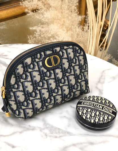 Christian Dior CD 標誌 Trotter Oblique Jaguard 手拿包 海軍藍 復古 舊款 nnd6vw