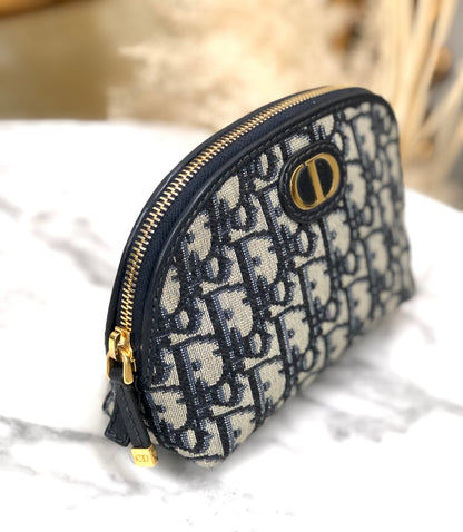 Christian Dior CD 標誌 Trotter Oblique Jaguard 手拿包 海軍藍 復古 舊款 nnd6vw