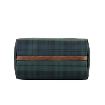 RALPH LAUREN Logo Black watch check Mini Boston bag Handbag Green Vintage Old mdtdg7