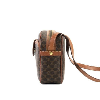 CELINE Macadam Triomphe Blason 肩背包 棕色 復古 舊款 celine kz8svn
