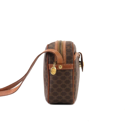 CELINE Macadam Triomphe Blason 肩背包 棕色 復古 舊款 celine kz8svn