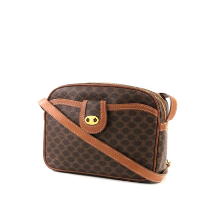 CELINE Macadam Triomphe Blason 肩背包 棕色 復古 舊款 celine kz8svn