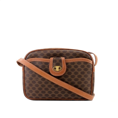CELINE Macadam Triomphe Blason 肩背包 棕色 復古 舊款 celine kz8svn