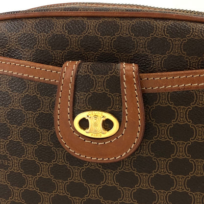 CELINE Macadam Triomphe Blason 肩背包 棕色 復古 舊款 celine kz8svn