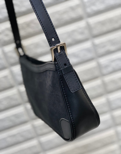 CELINE Macadam 布料 Hobo 手提包 黑色 復古 舊 CELINE 6mfx55