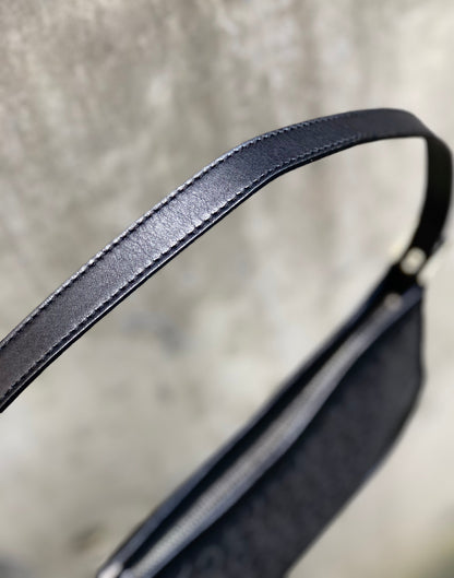 CELINE Macadam 布料 Hobo 手提包 黑色 復古 舊 CELINE 6mfx55