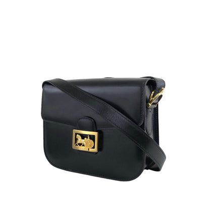 CELINE 馬車皮革斜背包 黑色 復古 whhjwf 