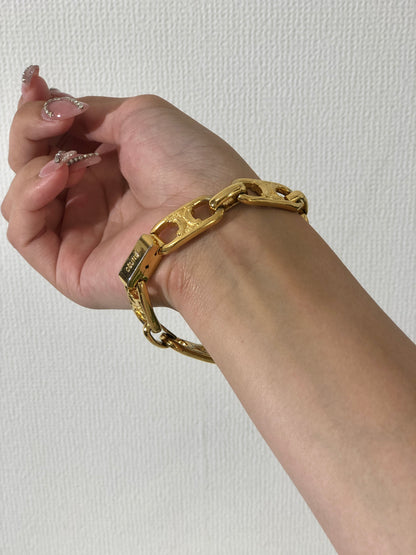 CELINE Triomphe 手鍊 金 復古 bgrfih 