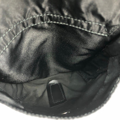 PRADA Triangle Logo Double Pocket Nylon Backpack Black Vintage izcwku