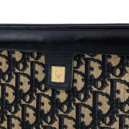 Christian Dior Trotter 提花皮革手拿包 海軍藍 Vintage 7wache 