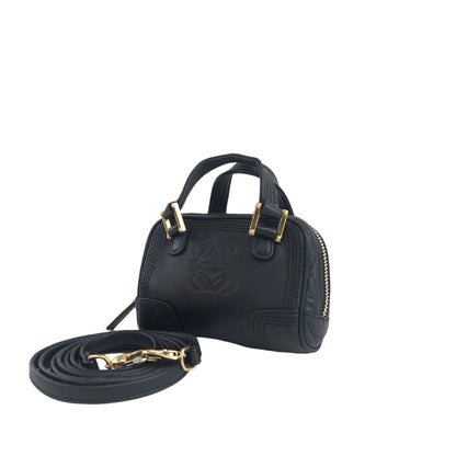 LOEWE Anagram Leather Coin Purse Micro bag Black Vintage 8i5d2v