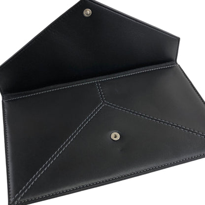 LOEWE Anagram Leather Clutch bag Black Vintage r5k67j