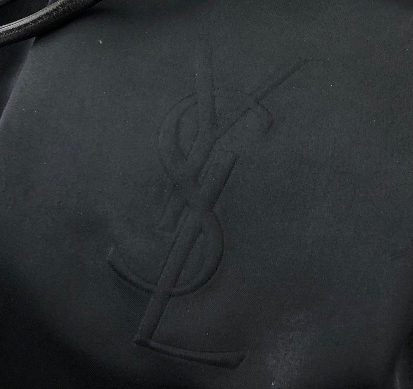 Yves Saint Laurent Logo Nylon Drawstring Backpack Navy Vintages76t25