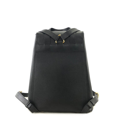 CELINE Turn Lock Leather Backpack Black Vintage y4kmst