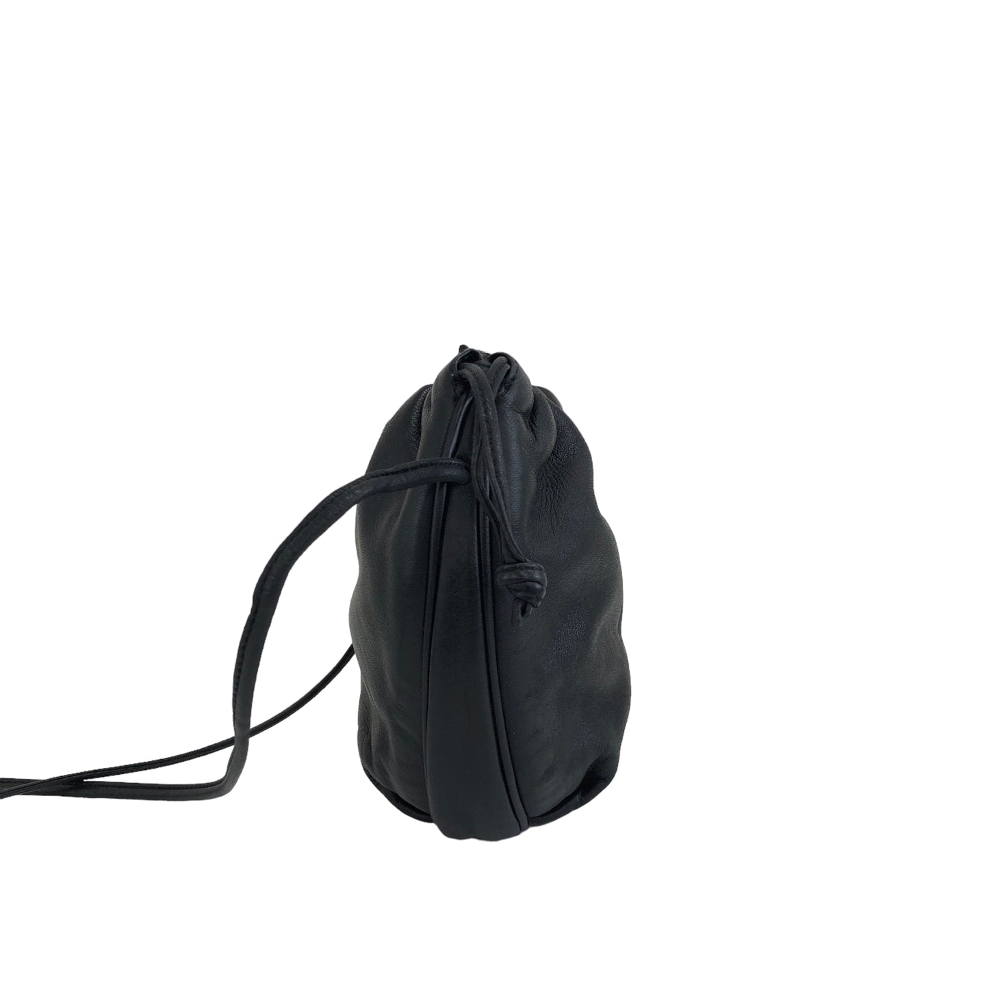 LOEWE Anagram Leather Drawstring Small Shoulder bag Black Vintage z8wxmx