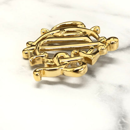 Christian Dior Emblem Gold Vintage k74s8v