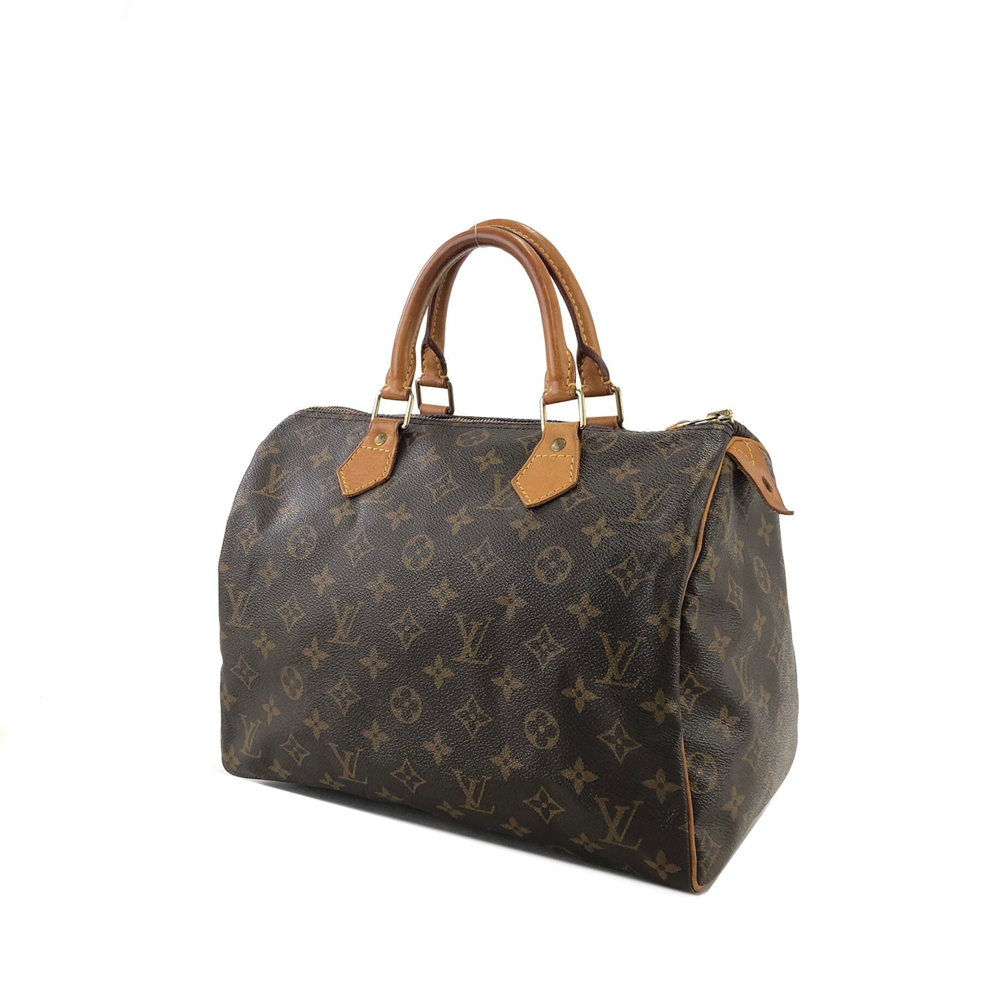 LOUIS VUITTON Monogram Handbag Boston bag Brown Vintage sdab23