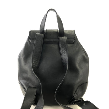 CELINE Horse Bit Leather Backpack Black Vintage fp635u