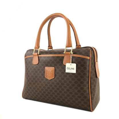 CELINE Macadam Blason Handbag Brown Vintage 5mzszr