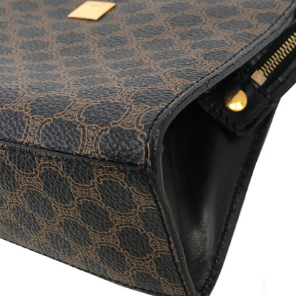 CELINE Macadam Logo Motif  Pouch Black Vintage yj2zvv