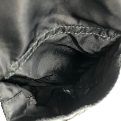 PRADA Triangle Logo Double Pocket Nylon Backpack Black Vintage 7gwefm