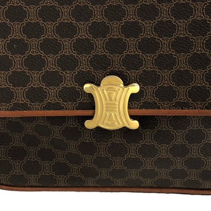 CELINE Macadam Triomphe Shoulder bag Brown Vintage 8c7giv