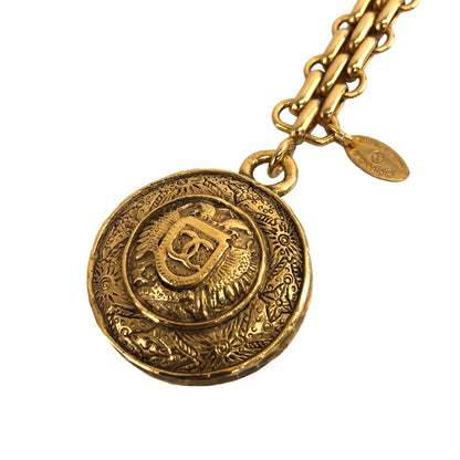 CHANEL Coco Mark Charm Gold Vintage tzbtji