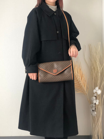 CELINE Macadam Blason 肩背包 棕色 復古 4an453 