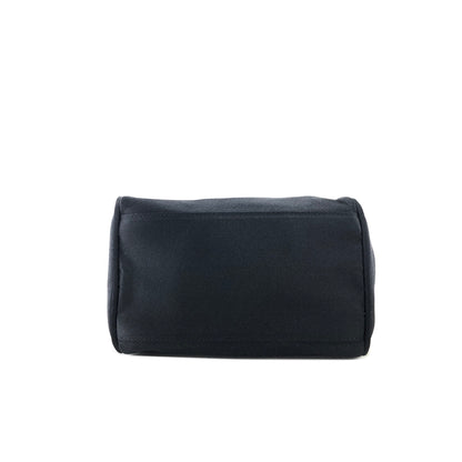 PRADA Logo Motif Satin Handbag Black Vintage 5vsuzi