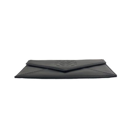 LOEWE Anagram Leather Clutch bag Black Vintage r5k67j