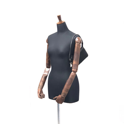 GUCCI GG Pattern Boots Charm Jacquard Leather Handbag Hobobag Black Vintage iz4gtx