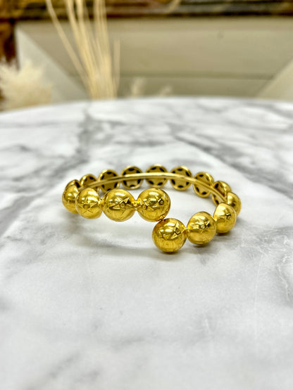 CELINE Starball Bangle Gold Vintage 2re8yh