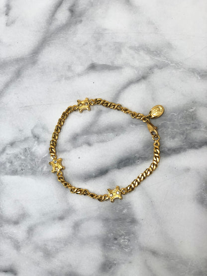 CELINE Triomphe Stone Bracelet Gold Vintage ibfrit