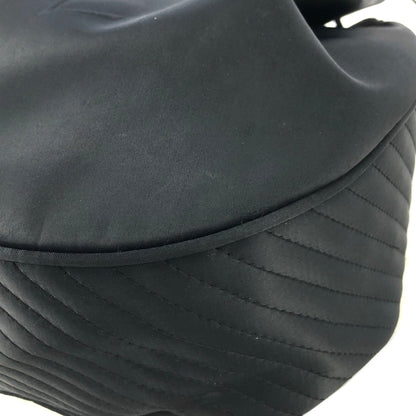 Yves Saint Laurent Logo Nylon Drawstring Backpack Navy Vintages76t25