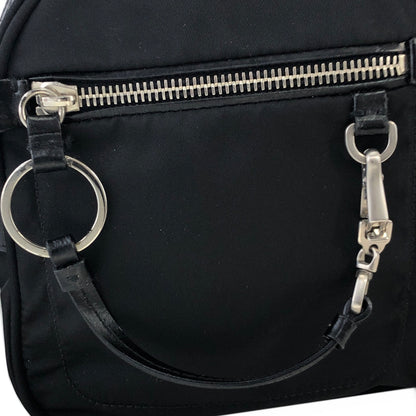 PRADA Triangle Logo Nylon Shoulder bag Black Vintage tfuabp