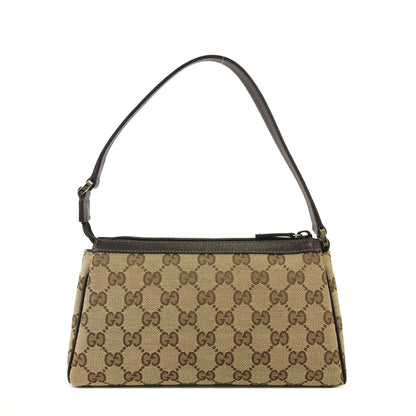 GUCCI Abbey D-Ring Canvas Handbag Brown Vintage hxy2td