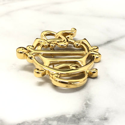 Christian Dior Emblem Gold Vintage k74s8v