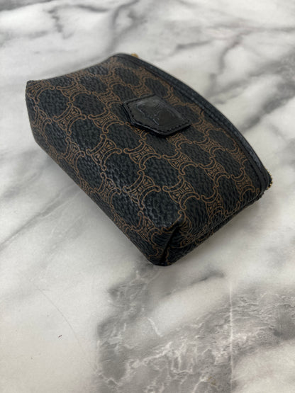 CELINE Macadam Blason 零皮夾黑色復古 bkk5ba 