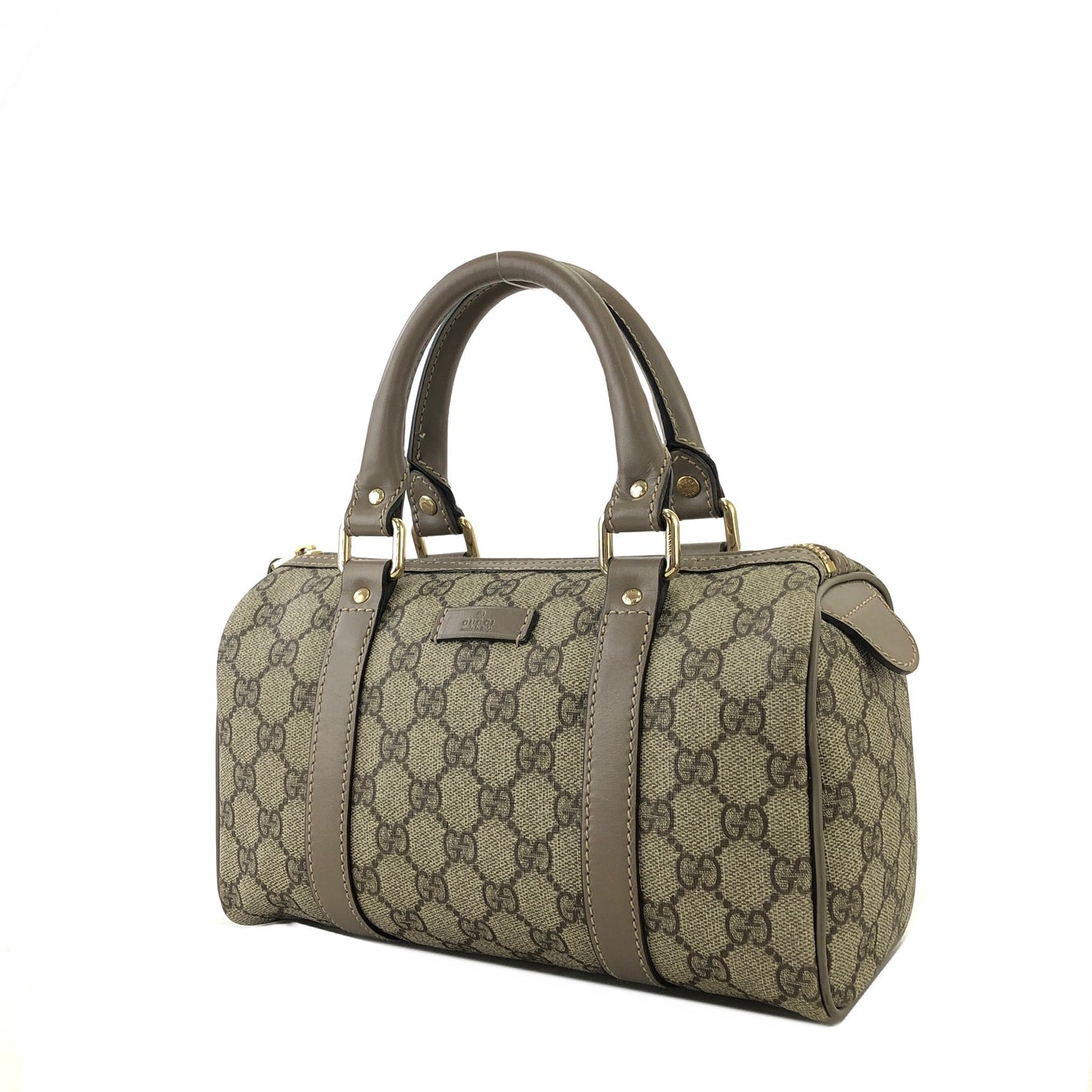 GUCCI GG Pattern Handbag Boston bag Beige Vintage vik38x