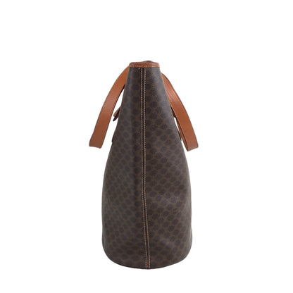 CELINE Macadam Blason Handbag Totebag Brown Vintage ui3dbx