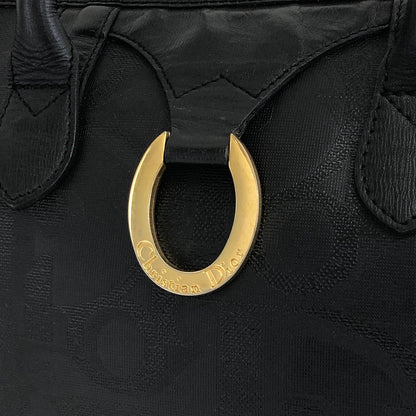 Christian Dior Trotter PVC 皮革手提波士頓包黑色復古 kg8k3x 