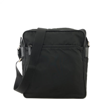 PRADA Triangle Logo Nylon Shoulder bag Black Vintage utfnwt