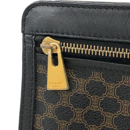 CELINE Macadam Clutch bag Black Vintage 82eut6