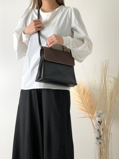 LOEWE Velazquez 金屬手柄皮革兩用手提包 單肩包 黑色,棕色 復古 zpbizw